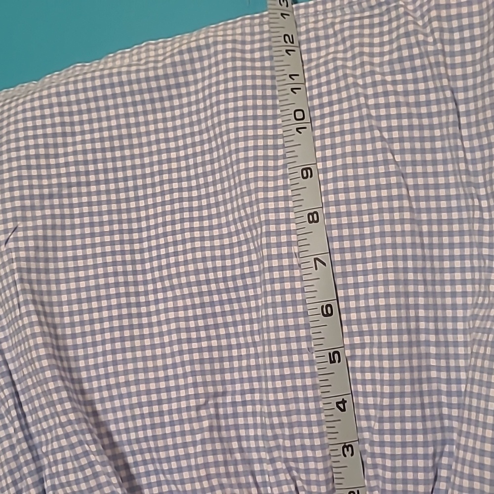 Pottery Barn Kids Blue and White Gingham Full Bed Skirt W/13" Ruffle - Picture 4 of 4